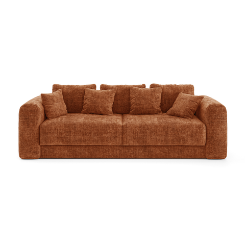 Canapé convertible 3,4 places avec coffre RIO Velours gaufré