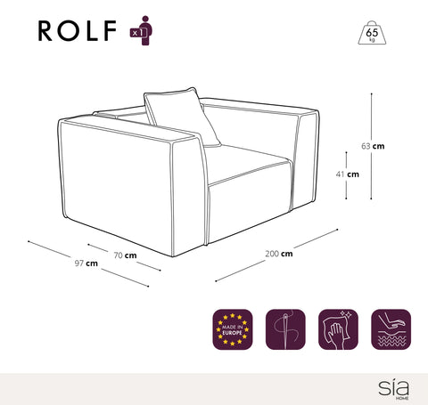 Fauteuil ROLF Tissu tramé