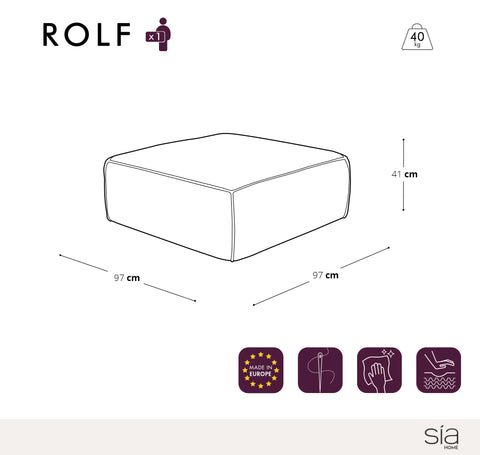 Pouf ROLF Tissu tramé