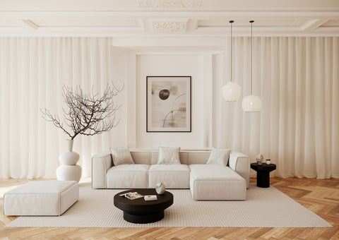Pouf ROLF Velours côtelé