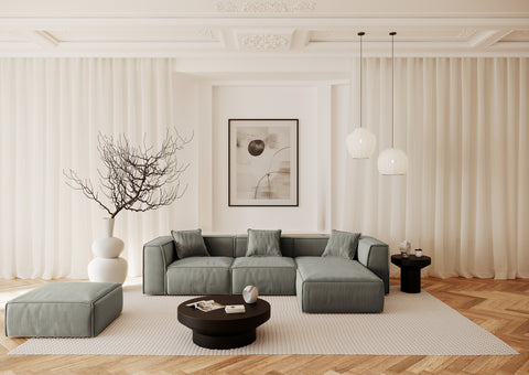 Pouf ROLF Velours côtelé