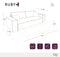 Canapé convertible express matelas  140cm RUBY Velours côtelé