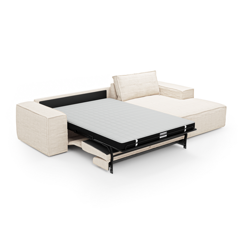 Canapé Angle Droit convertible express matelas 140cm RUBY Velours côtelé