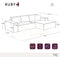 Canapé Angle Droit convertible express matelas 140cm RUBY Velours
