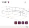 Canapé Angle Gauche convertible express matelas 140cm RUBY Velours côtelé XXL