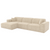 Canapé d'angle gauche avec 2 coussins décoratifs RUBEN Velours