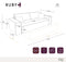 Canapé convertible express matelas 160cm RUBY Velours côtelé