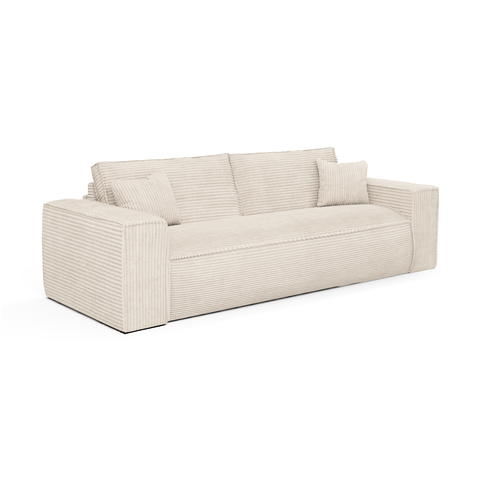 Canapé convertible express matelas 140cm RUBY Velours côtelé