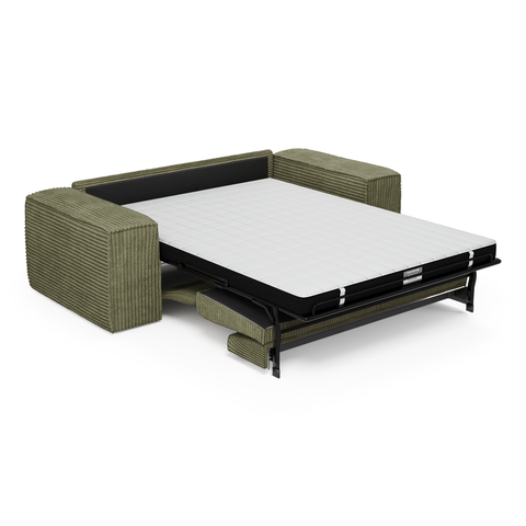 Canapé convertible express matelas 140cm RUBY Velours côtelé