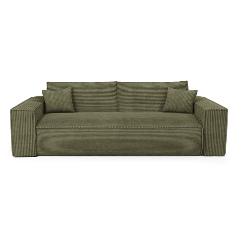 Canapé convertible express matelas 140cm RUBY Velours côtelé