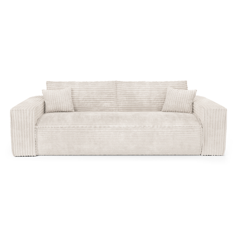 Canapé convertible express matelas 140cm RUBY Velours côtelé XXL
