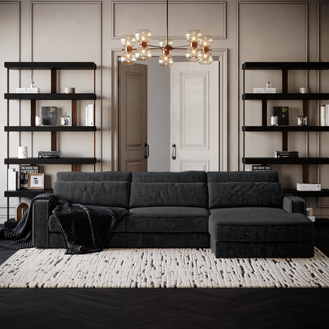 Canapé d'angle droit SOHO Velours