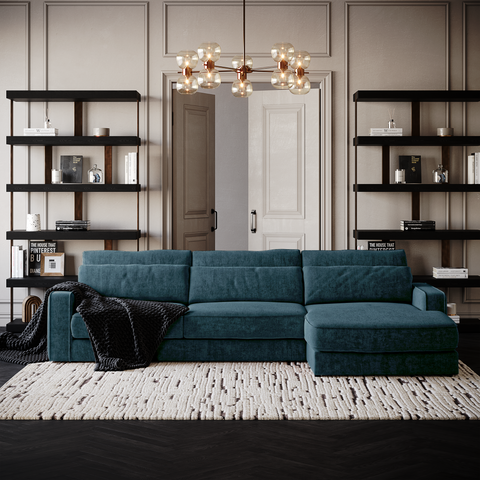Canapé d'angle droit SOHO Velours
