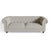 Canapé Chesterfield 3 places WALTER Tissu tramé toucher doux