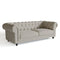 Canapé Chesterfield 3 places WALTER Tissu tramé toucher doux