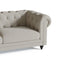 Canapé Chesterfield 3 places WALTER Tissu tramé toucher doux