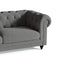 Canapé Chesterfield 3 places WALTER Tissu tramé toucher doux