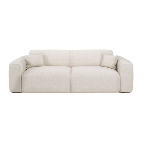 Canapé 4 places convertible YUMA tissu bouclette