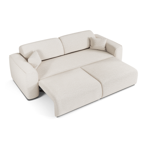 Canapé 4 places convertible YUMA tissu bouclette