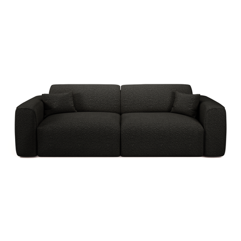 Canapé 4 places convertible YUMA tissu bouclette