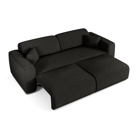 Canapé 4 places convertible YUMA tissu bouclette