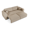 Canapé 4 places convertible YUMA tissu bouclette