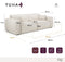 Canapé 4 places convertible YUMA tissu bouclette