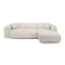 Canapé convertible grand angle droit YUMA tissu bouclette