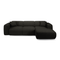 Canapé convertible grand angle droit YUMA tissu bouclette