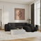 Canapé convertible grand angle droit YUMA tissu bouclette