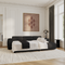 Canapé convertible grand angle droit YUMA tissu bouclette