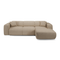 Canapé convertible grand angle droit YUMA tissu bouclette