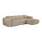 Canapé convertible grand angle droit YUMA tissu bouclette