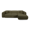 Canapé convertible grand angle droit YUMA tissu bouclette