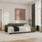 Canapé convertible grand angle droit YUMA tissu bouclette