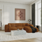 Canapé convertible grand angle droit YUMA velours texturé