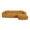 Canapé convertible grand angle droit YUMA velours texturé