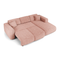 Canapé convertible grand angle droit YUMA velours texturé