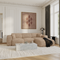Canapé convertible grand angle droit YUMA velours texturé