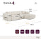Canapé convertible grand angle droit YUMA velours texturé
