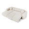 Canapé convertible grand angle gauche YUMA tissu bouclette
