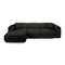 Canapé convertible grand angle gauche YUMA tissu bouclette