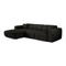 Canapé convertible grand angle gauche YUMA tissu bouclette