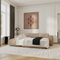 Canapé convertible grand angle gauche YUMA tissu bouclette