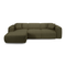 Canapé convertible grand angle gauche YUMA tissu bouclette
