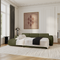 Canapé convertible grand angle gauche YUMA tissu bouclette