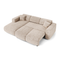 Canapé convertible grand angle gauche YUMA Velours gaufré