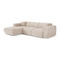 Canapé convertible grand angle gauche YUMA Velours gaufré