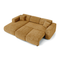 Canapé convertible grand angle gauche YUMA Velours gaufré