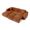 Canapé convertible grand angle gauche YUMA Velours gaufré